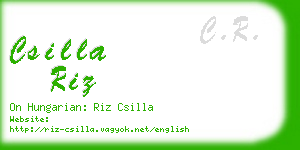 csilla riz business card